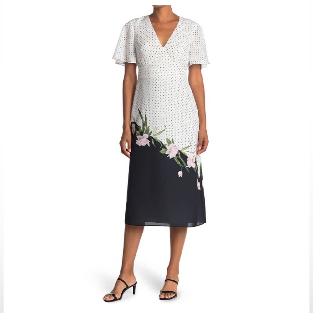 Ted Baker Floral Midi Dress New with tag UK size 3 US size 8 - Picture 1 of 10